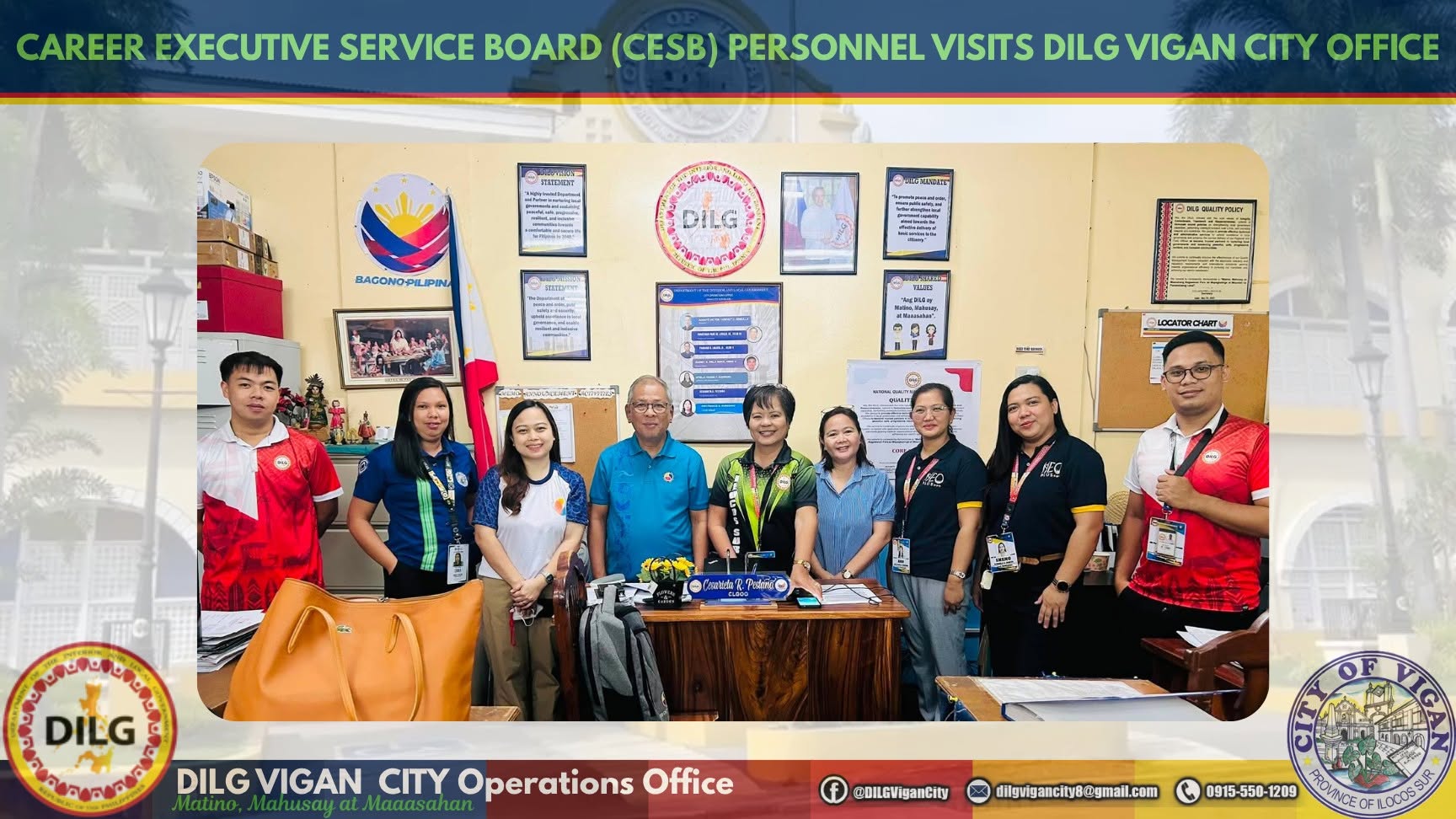 𝗖𝗔𝗥𝗘𝗘𝗥 𝗘𝗫𝗘𝗖𝗨𝗧𝗜𝗩𝗘 𝗦𝗘𝗥𝗩𝗜𝗖𝗘 𝗕𝗢𝗔𝗥𝗗 (𝗖𝗘𝗦𝗕) 𝗣𝗘𝗥𝗦𝗢𝗡𝗡𝗘𝗟 𝗩𝗜𝗦𝗜𝗧𝗦 𝗗𝗜𝗟𝗚 𝗩𝗜𝗚𝗔𝗡 𝗖𝗜𝗧𝗬 𝗢𝗙𝗙𝗜𝗖𝗘