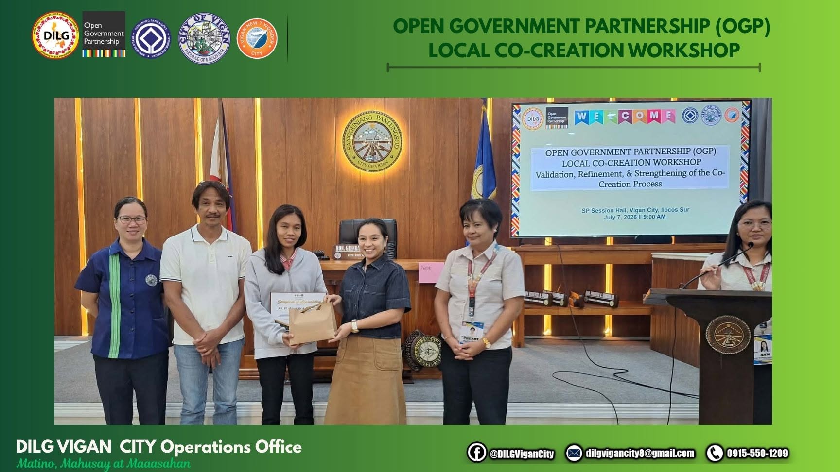 𝐎𝐏𝐄𝐍 𝐆𝐎𝐕𝐄𝐑𝐍𝐀𝐍𝐂𝐄 𝐏𝐀𝐑𝐓𝐍𝐄𝐑𝐒𝐇𝐈𝐏 (𝐎𝐆𝐏) 𝐖𝐎𝐑𝐊𝐒𝐇𝐎𝐏 𝐂𝐎𝐍𝐃𝐔𝐂𝐓𝐄𝐃 𝐈𝐍 𝐕𝐈𝐆𝐀𝐍 𝐂𝐈𝐓𝐘
